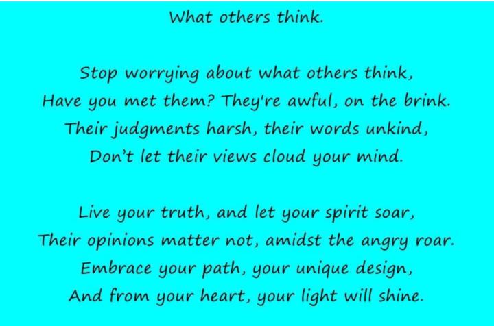 What others think 