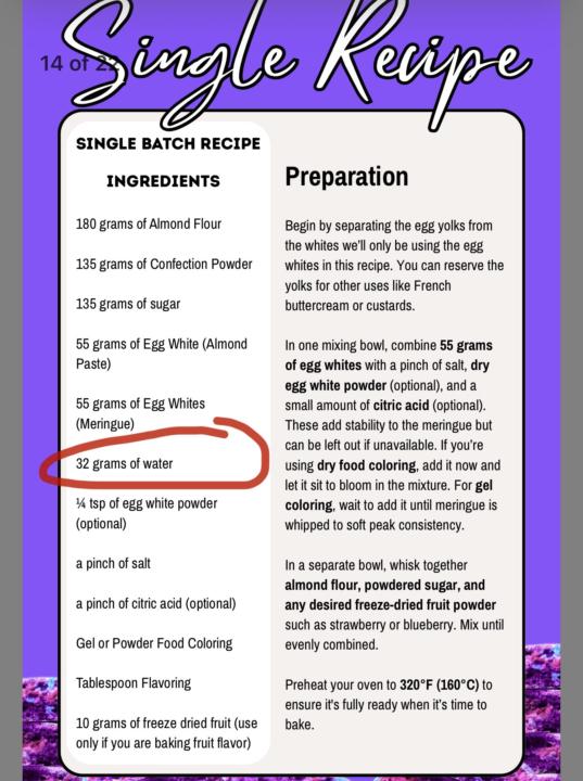 32g or 30g of water?