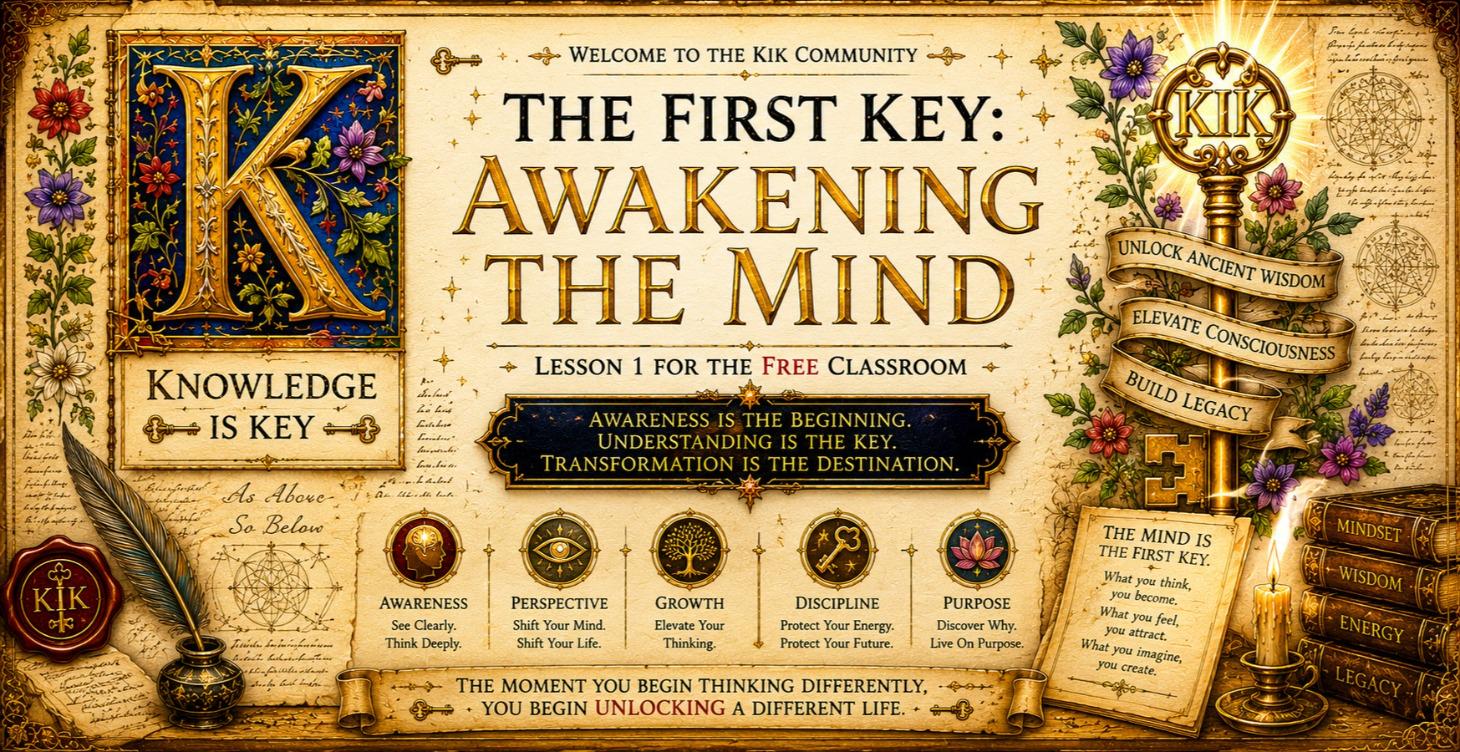 “THE FIRST KEY — AWAKENING THE MIND” 🔑