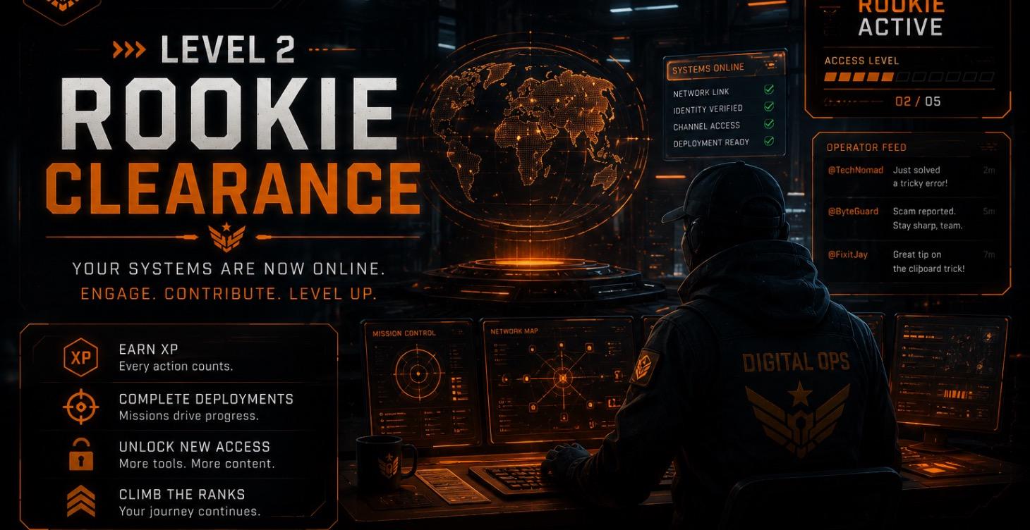LEVEL 2 — Rookie Clearance 🚀