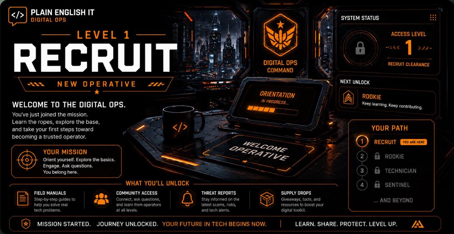 Level 1: Recruit Ops