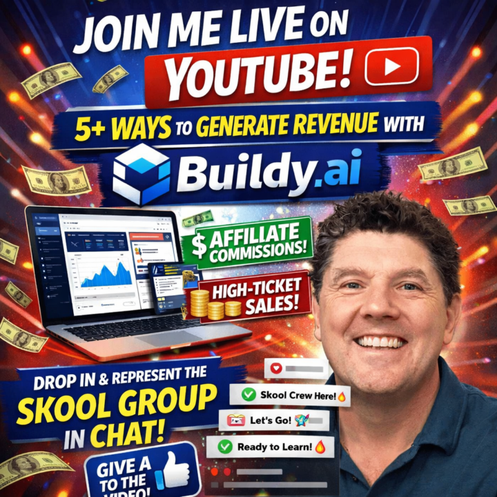 YouTube LIVE: 5+ different ways to generate profit with Buildy