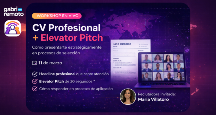 🚀 Workshop en vivo: CV Profesional + Elevator Pitch