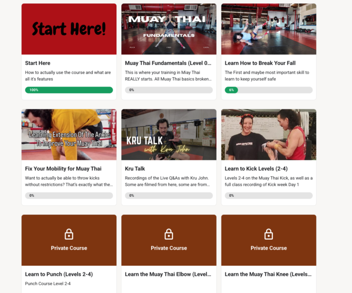 Locked out of courses