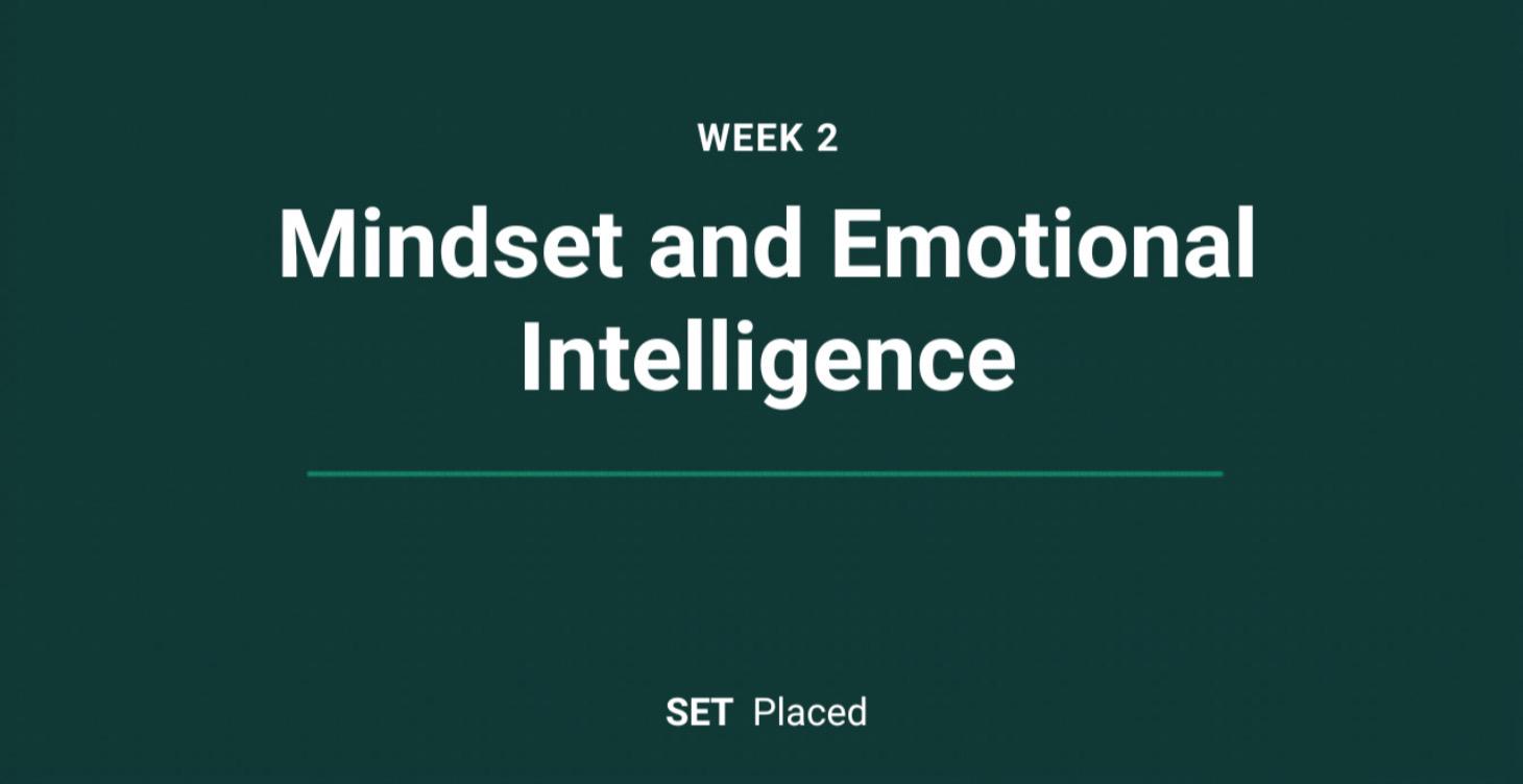 Week 2: Mindset and Emotional Intelligence