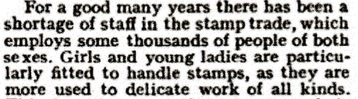 An article from a major stamp firm in the 1950's