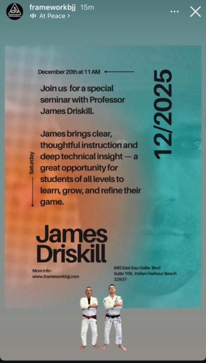 Framework BJJ Seminar 12/20/25 11AM