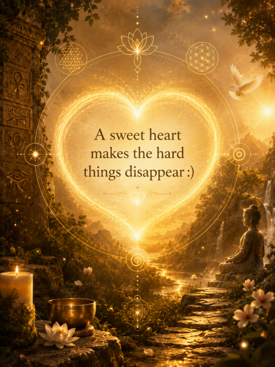 A sweet heart makes the hard things disappear :)
