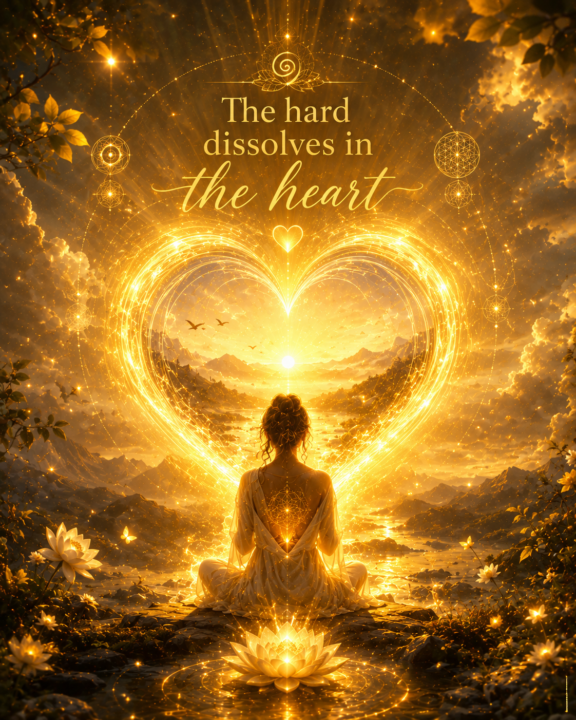 The hard dissolves in the heart 💛