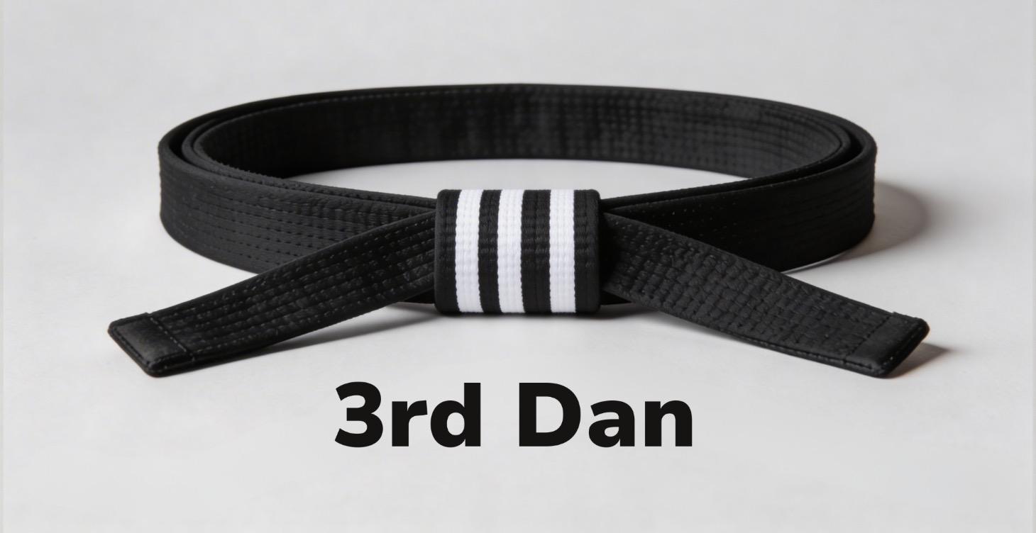 New Rank Achieved - 3rd Dan