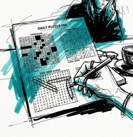 Word Search, Crossword, Sudoku Puzzle Books