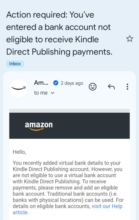 KDP Update: Virtual Banks Now Restricted (Important)
