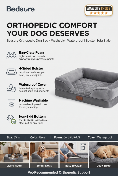 🐶 The Cozy Orthopedic Dog Bed Your Pup Deserves — Amazon's Choice!