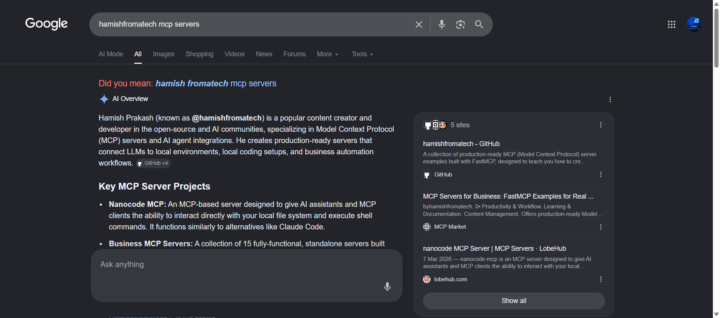 I googled my own MCP servers and… I didn't expect this