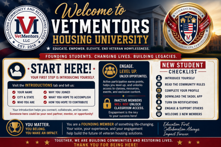 🎓 Welcome to VetMentors Housing University!