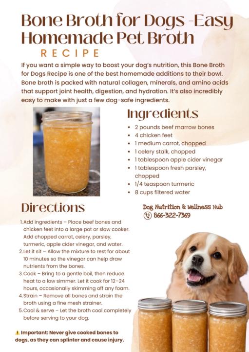 Bone Broth for Dogs Easy Homemade Pet Broth 🍗