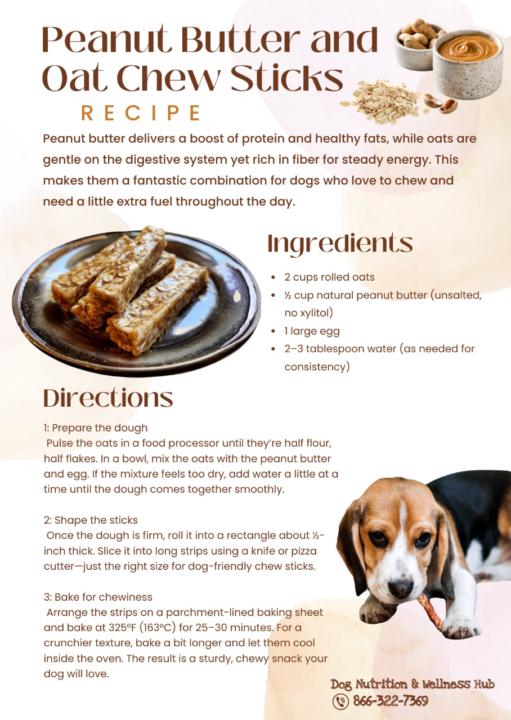 Peanut Butter & Oat Chew Sticks