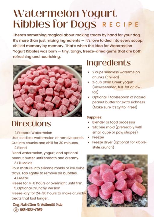 Watermelon Yogurt Kibbles for Dogs 🎉