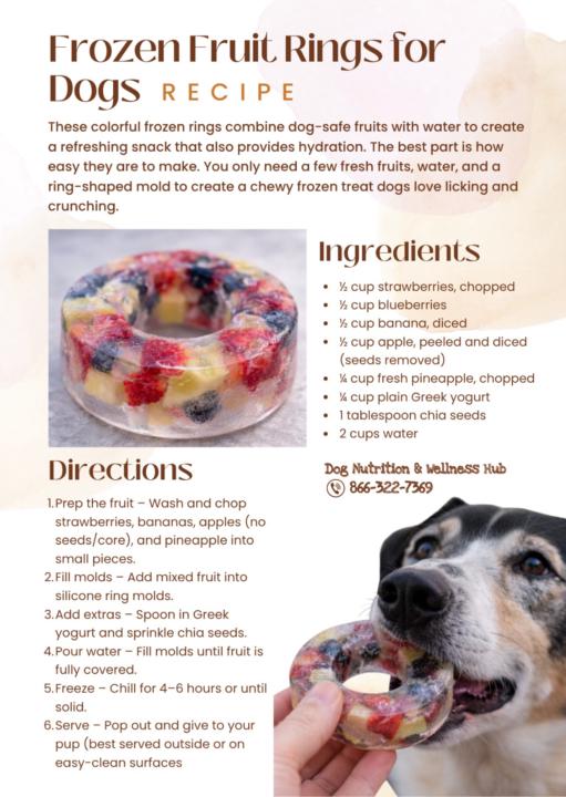 Frozen Fruit Rings for Dogs 🫐 🍓