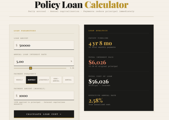Policy Loan Calculator 