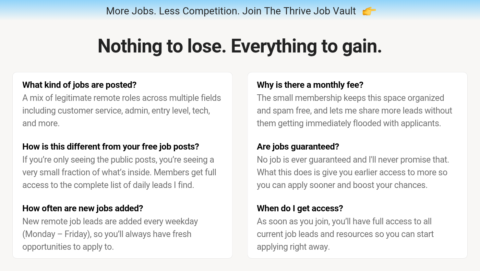 The Thrive Job Vault gallery image