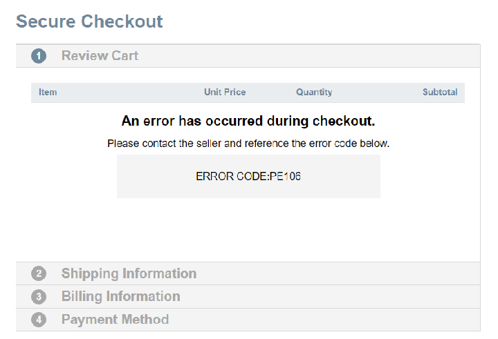 Error en Pago 
