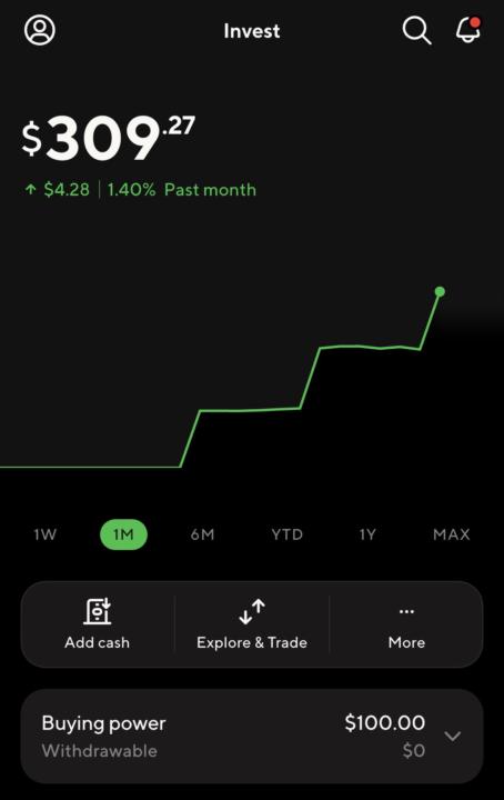 Account update. BOUGHT 5 shares of SOFI