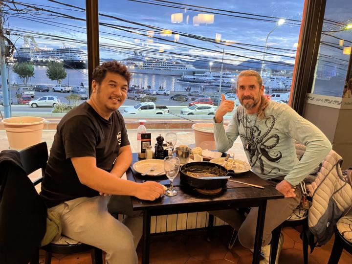 Got to eat dinner tonight with Keith in Ushuaia 
