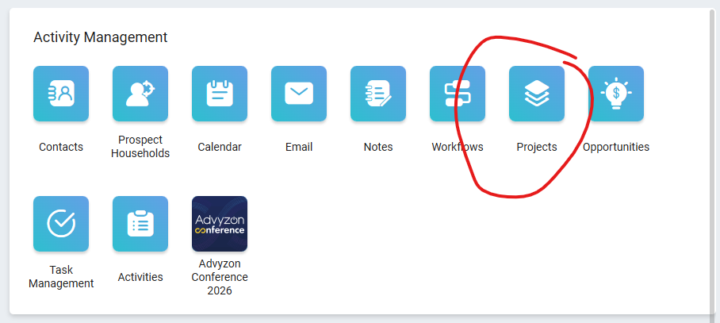 Is anyone using the Projects or Marketing apps in Advyzon?