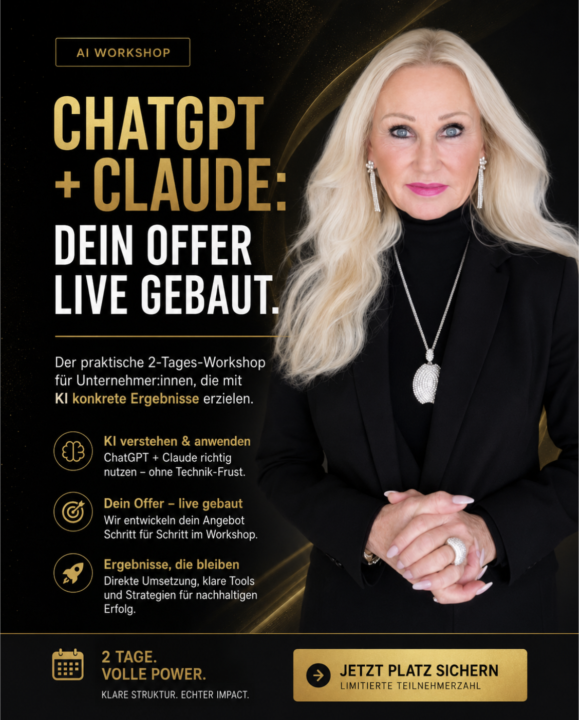 2 Tage Workshop. Dein Wissen mit KI in 2 Tagen zum 3-stufigen Onlinekursbusiness