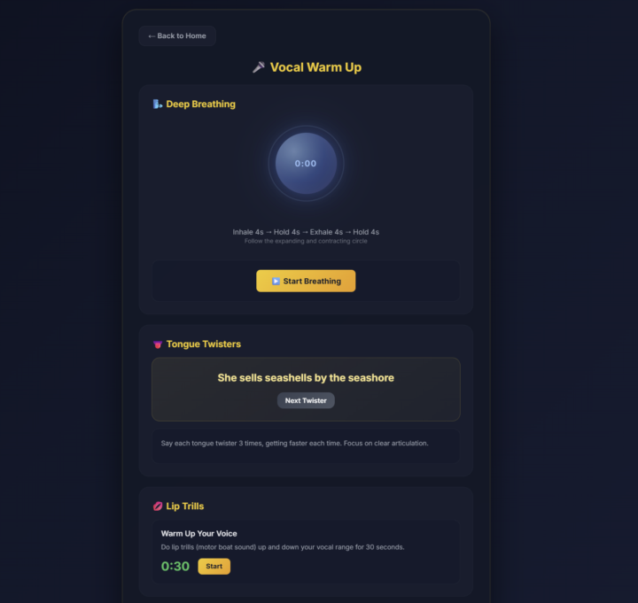 Update to the Speaker's Gym App 