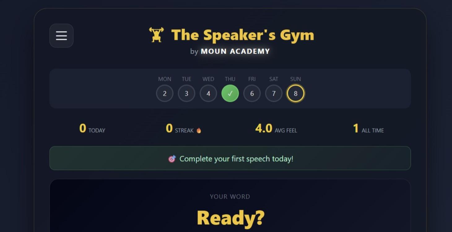 Speaker's Gym App (Free Version)