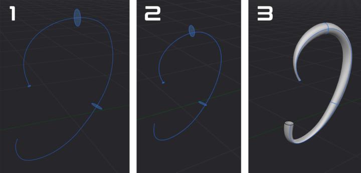 Loft/sweep along a curve with different-sized circles