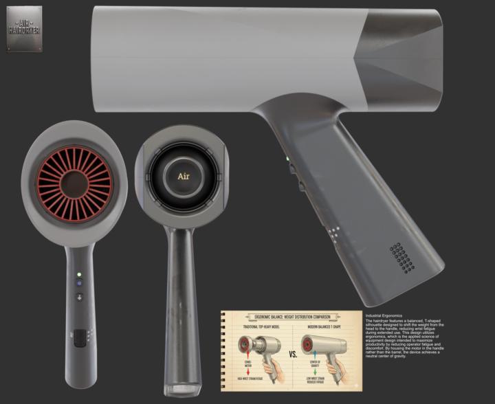 Modern Hair Dryer:🍃