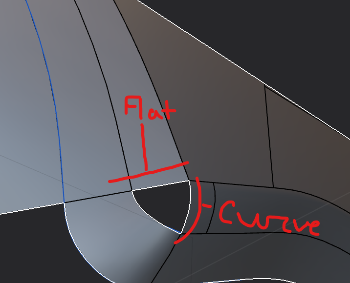 lofting a flat and curve surface problem