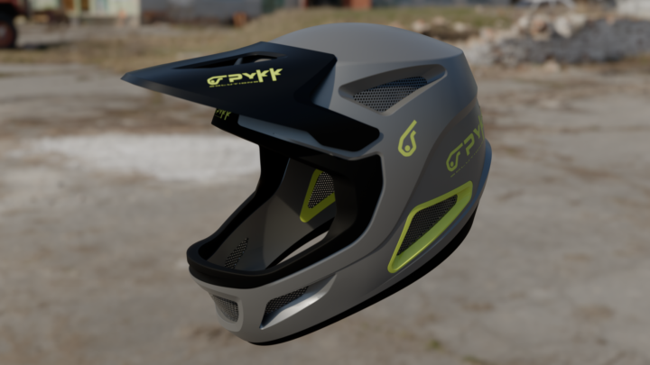 Motorcycle helmet from tutorial