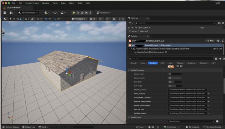 Houdini engine for unreal unreal material