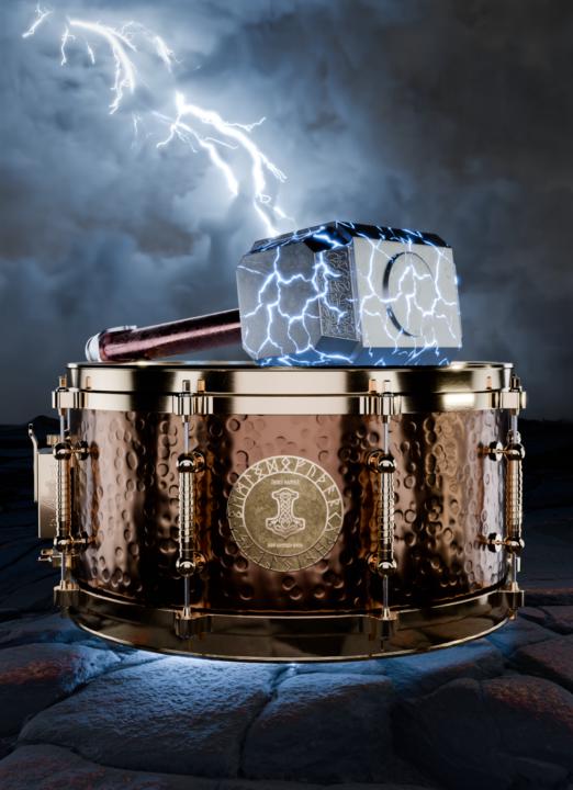 'Thor's Hammer' Hammered Copper Snare Drum (reworked)