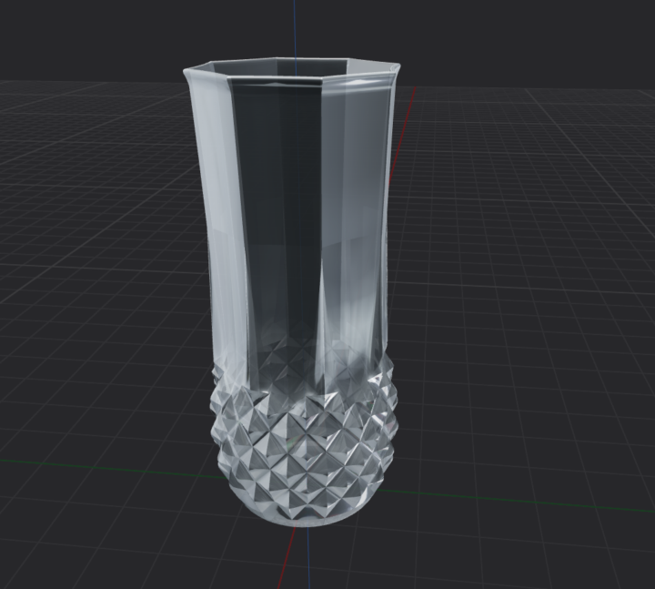 A cocktail tumbler, work in progress. 
