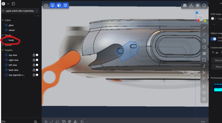 How to convert sheet to solid (apple watch course)