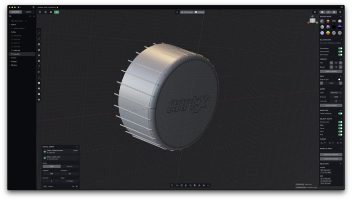 how do i do this radial array?