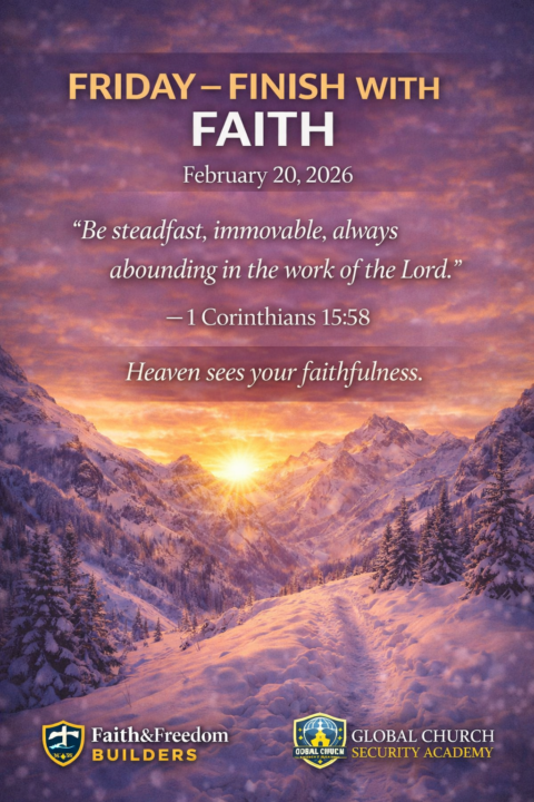 🔥 FRIDAY — FINISH WITH FAITH
