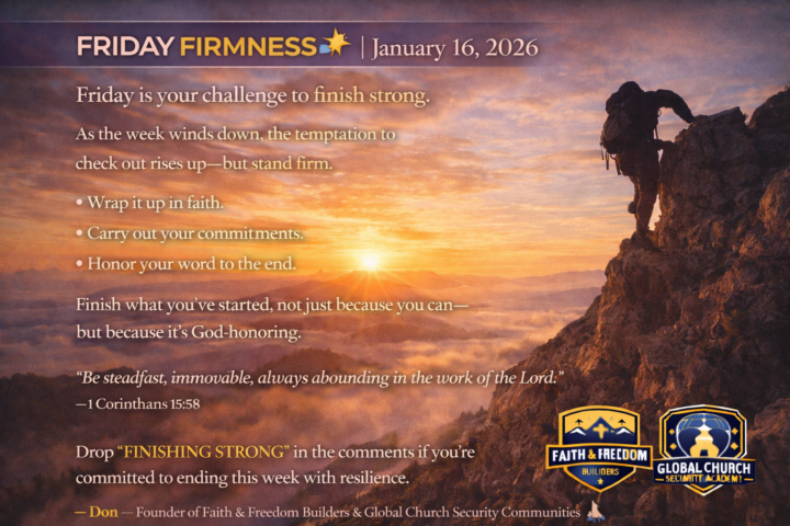 FRIDAY FIRMNESS ⭐ | January 16, 2026