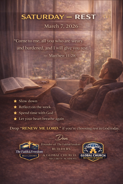 SATURDAY — REST | March 7, 2026