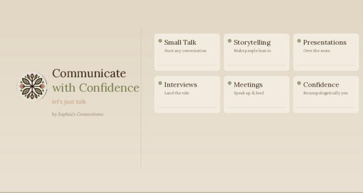 Communicate with confidence