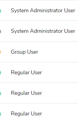 The user is created as "group user" how to change as regular user. 