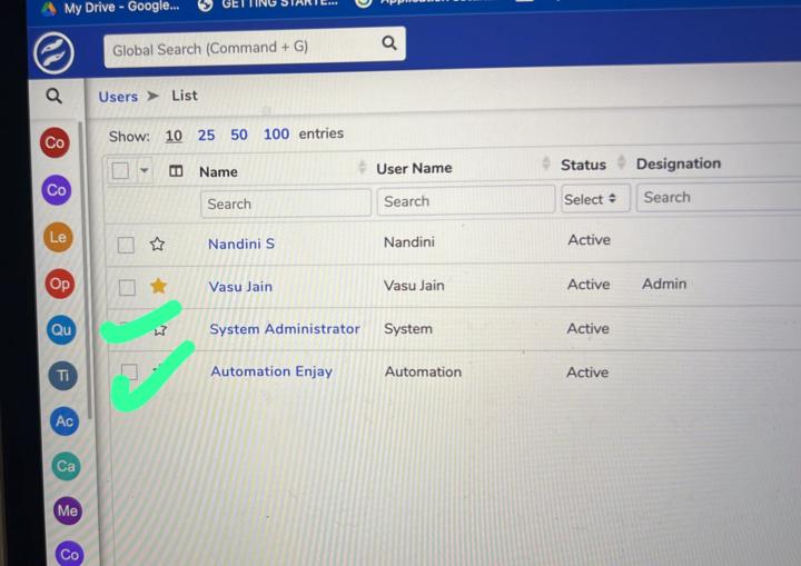 Queries on Admin setup