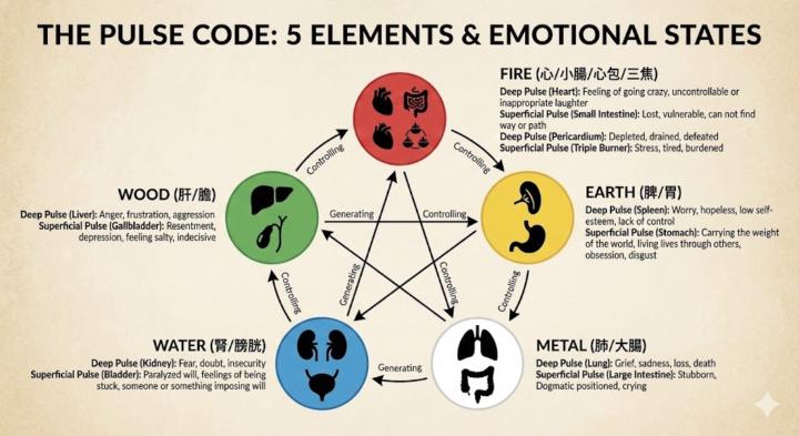 Downloadable Chart of the Emotions and the Elements in Chinese medicine