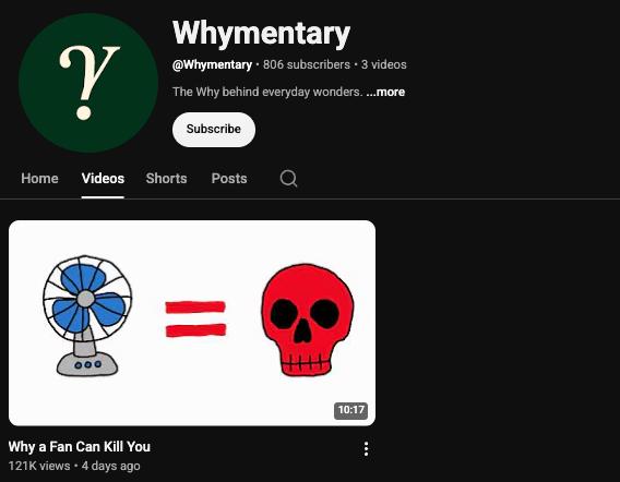 🚀 3 videos. 806 subscribers. 121K+ views.