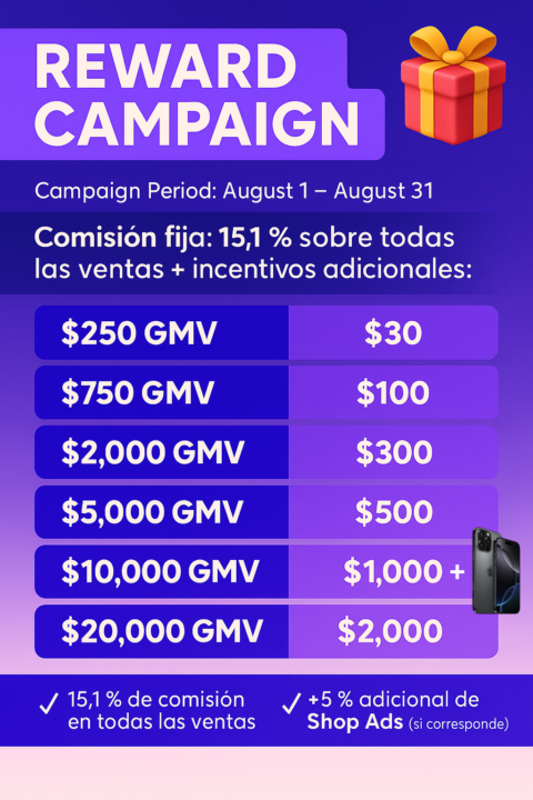 🎯 REWARD CAMPAIGN – AGOSTO